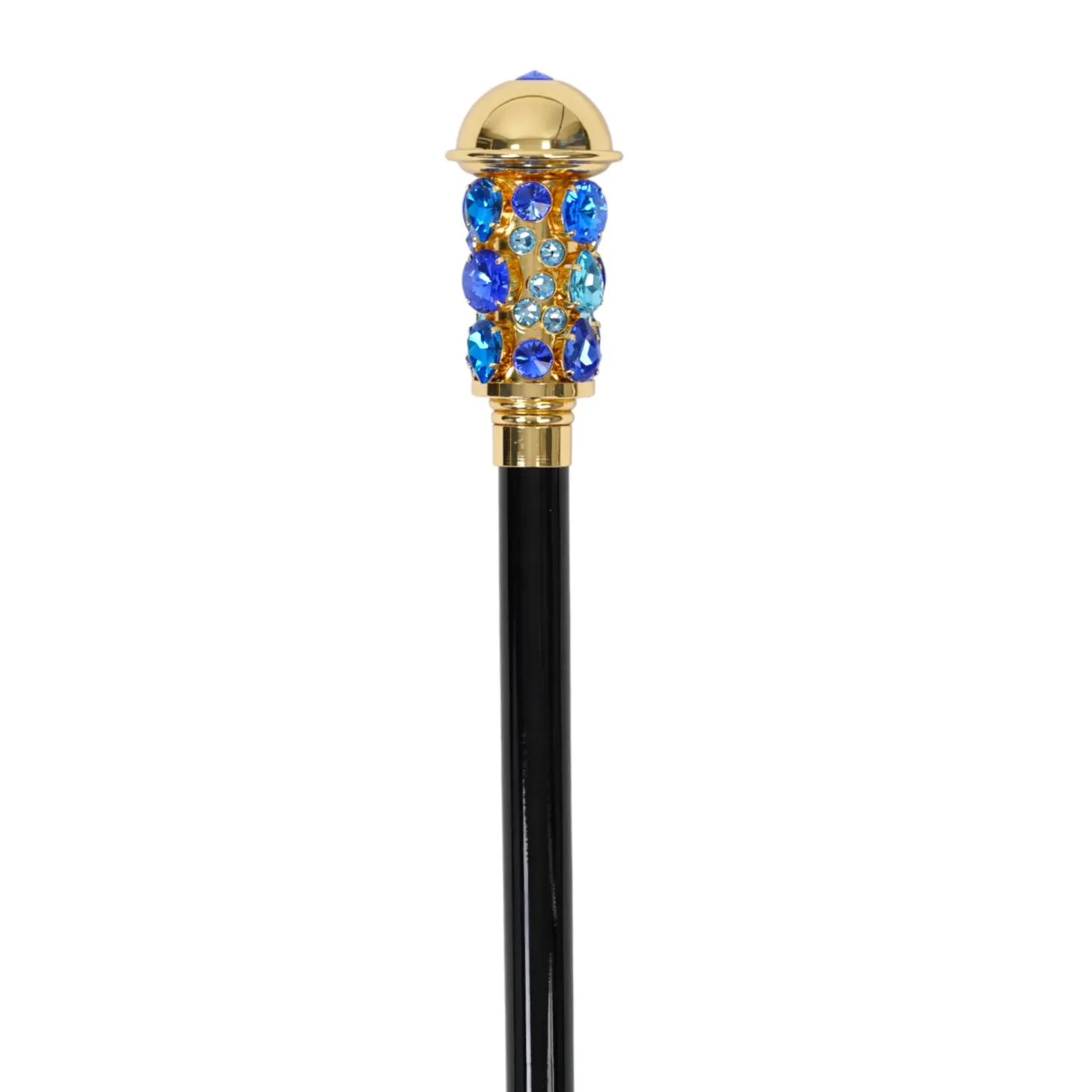 Luxurious Italian Tradition: 24K Gold-Plated Walking Cane Embellished