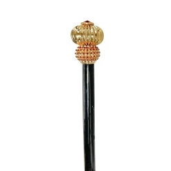 Luxurious Jeweled Walking Stick with Red Crystals