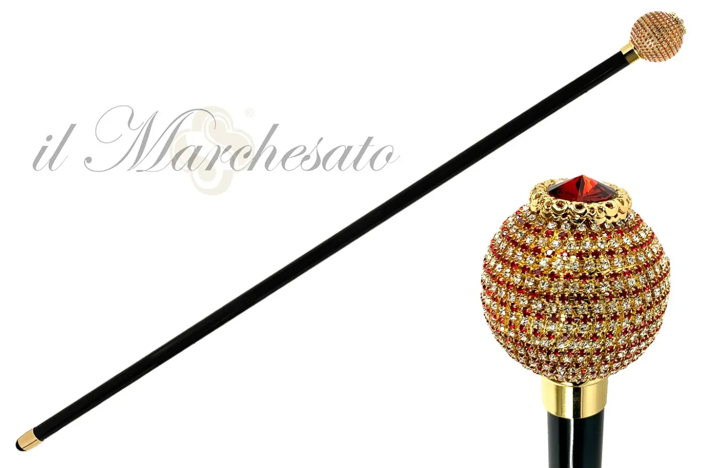 Luxurious Jeweled Walking Stick