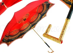 Luxurious Red Umbrella, Double Cloth - Abstract Design