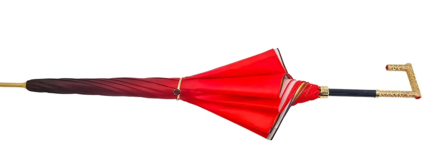 Luxurious Red Umbrella, Double Cloth - Abstract Design
