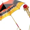 Luxurious Red Umbrella with big red crystals and bee handle