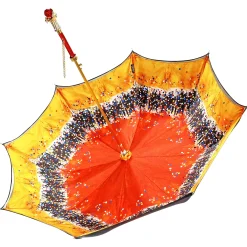 Luxurious Red Umbrella with big red crystals and bee handle