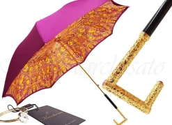 Luxury Double Canopy Fuchsia Umbrella