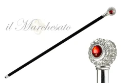 Luxury Evening Walking Stick Silver Plated Handle
