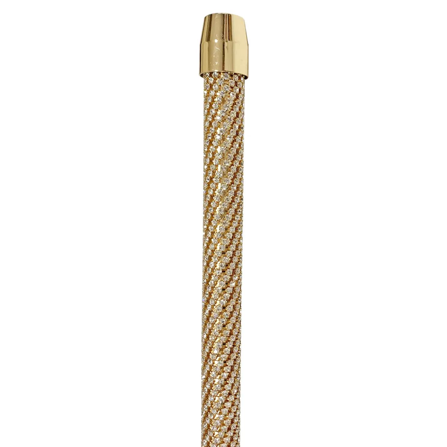 Luxury Gold plated 24K walking stick encrusted with thousands of cryst