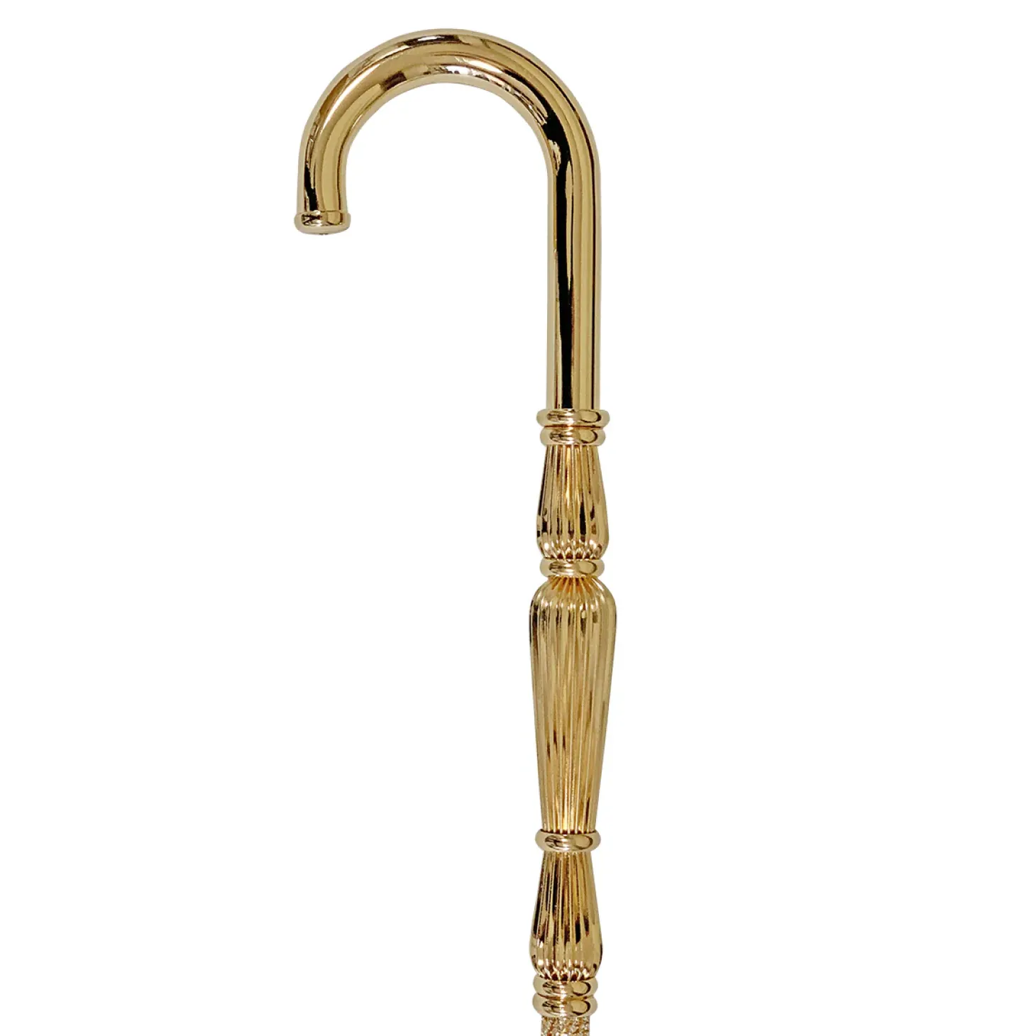 Luxury Gold plated 24K walking stick encrusted with thousands of cryst