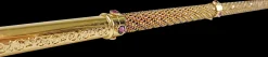 Luxury Gold plated 24K walking stick encrusted with thousands of ameth
