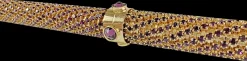 Luxury Gold plated 24K walking stick encrusted with thousands of ameth
