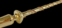 Luxury Gold plated 24K walking stick with Siam crystals