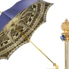 Luxury in Rain: Handmade Umbrellas featuring 24K Gold-Plated Crystal H