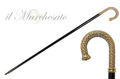 Luxury Walking stick Encrusted with hundreds Acquamarine Crystals