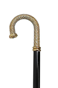 Luxury Walking stick Encrusted with hundreds Acquamarine Crystals