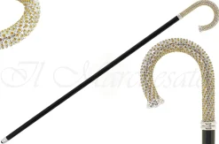 Luxury Walking stick Encrusted with hundreds Topaz Crystals