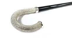 Luxury Walking stick for Man with thousands of white crystals