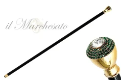 Luxury Walkingstick - Swarovski Crystal Encrusted Knob