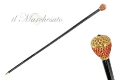 Luxury Walkingsticks - Red Crystals Encrusted Knob