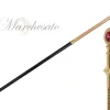Majestic cane 24K goldplated with crystals - Limited collection