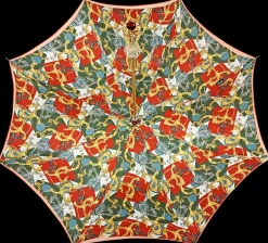 Marvellous Red umbrella with jewel handle