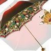 Marvelous Green and Red Umbrella with Goldplated flower