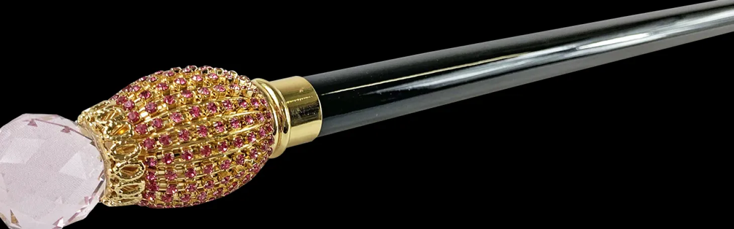 Milord Walking stick with Rose crystal sphere