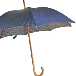 Multicolor dot umbrella with Malacca handle
