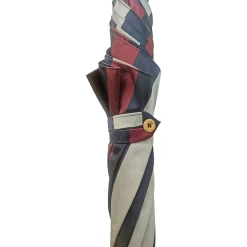 Multicolour Striped Umbrella - Natural beech Wood-Handle