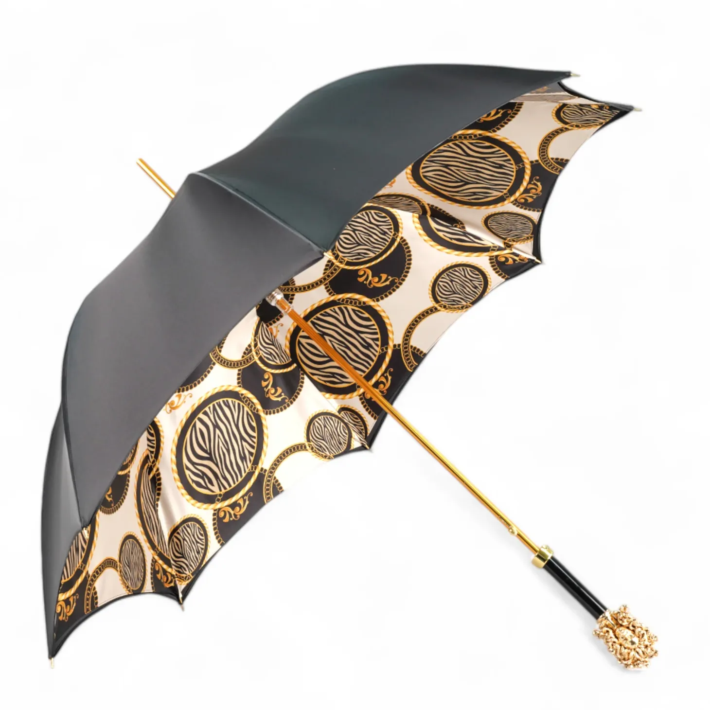 Mythical Elegance: il Marchesato Umbrella with Golden Medusa Accent