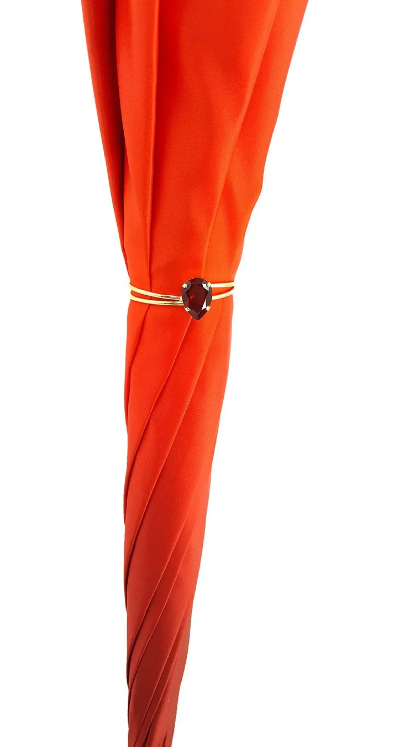 Orange Floral Umbrella, Double Canopy Luxury Ladies
