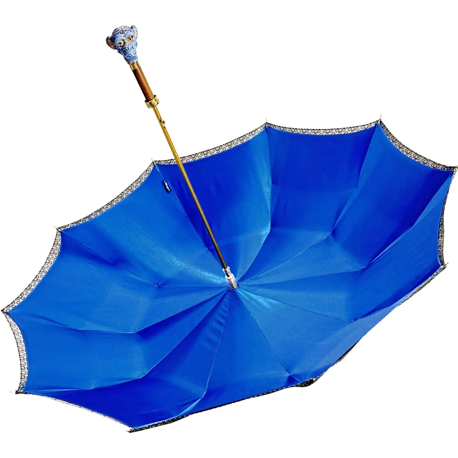 Original Monkey enameled handle - Handmade umbrella
