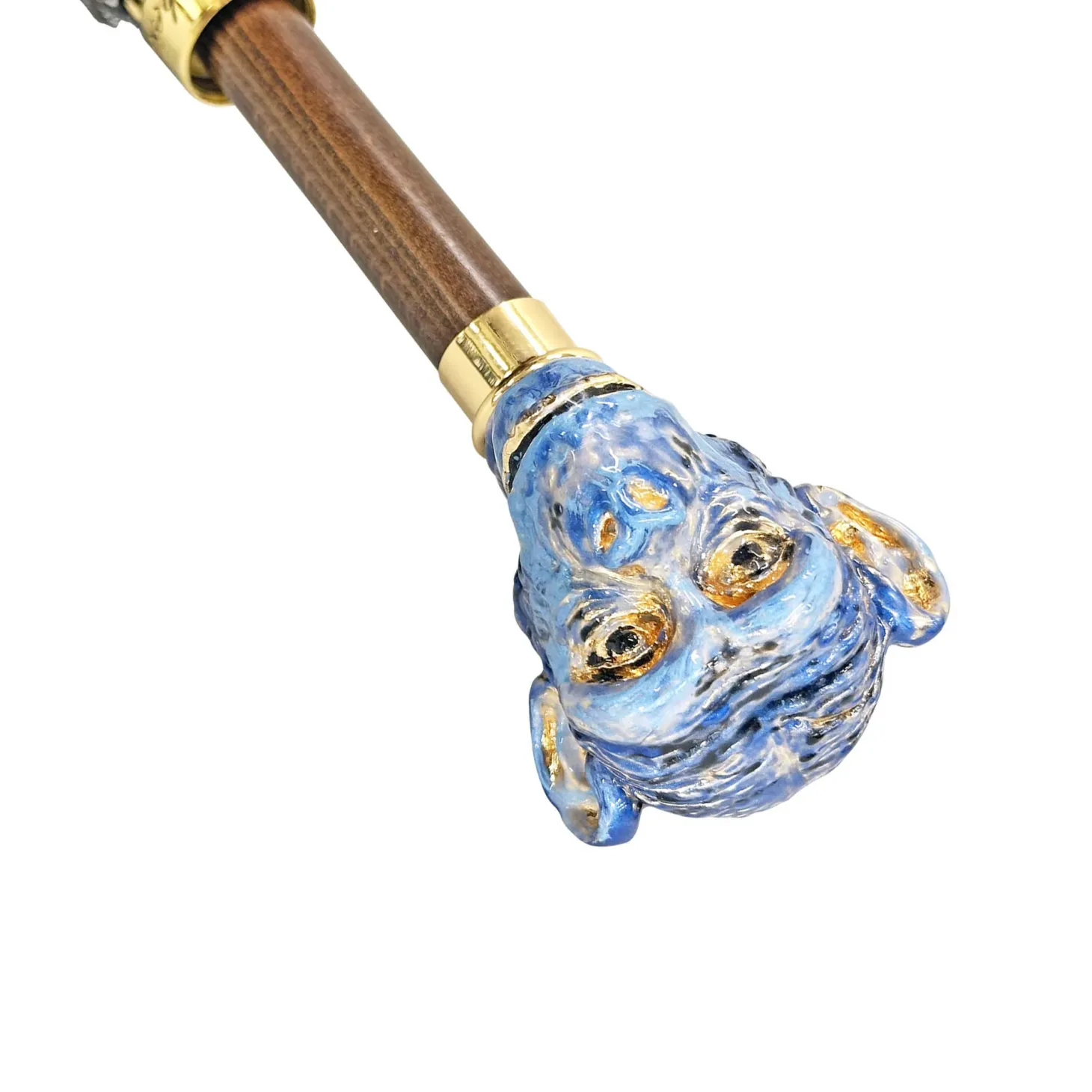 Original Monkey enameled handle - Handmade umbrella