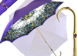 Original purple umbrella with multicolor Butterfly