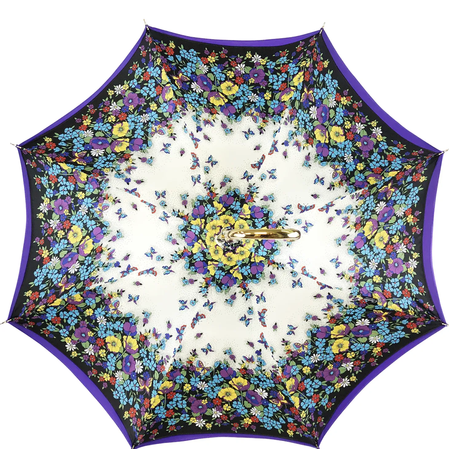 Original purple umbrella with multicolor Butterfly