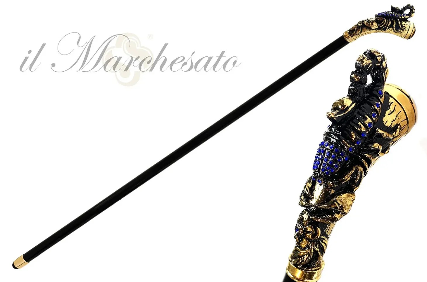 Original Scorpion Handle with Sapphire crystals