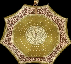 Original Umbrella with Heart handle and red Crystals