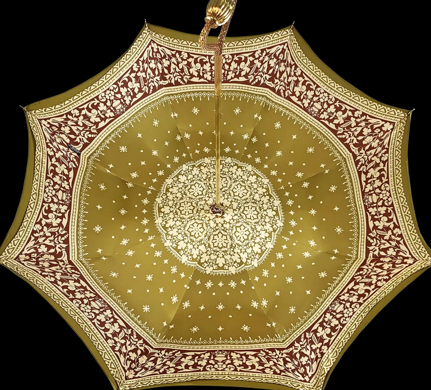 Original Umbrella with Heart handle and red Crystals