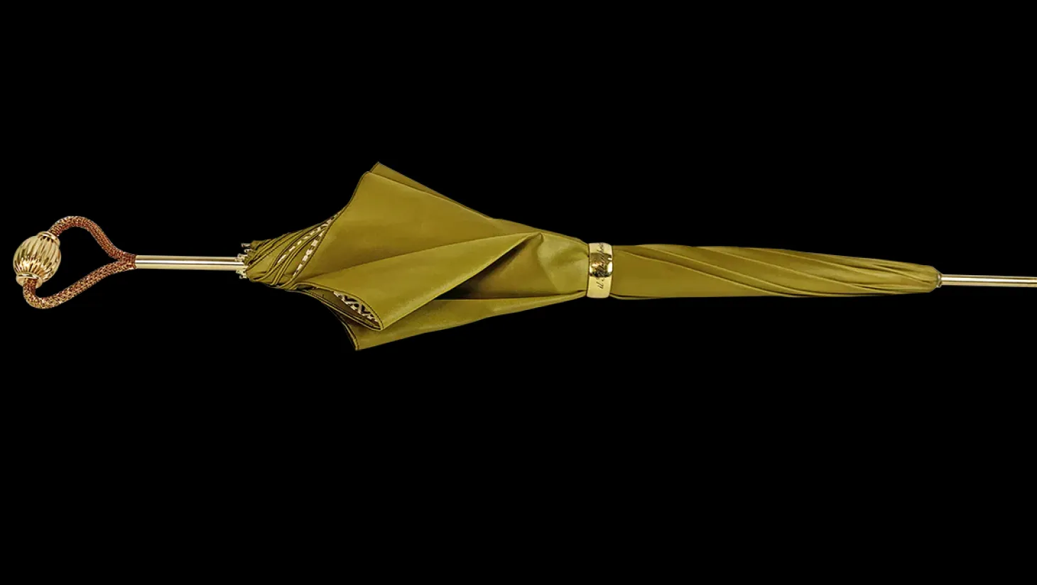 Original Umbrella with Heart handle and red Crystals