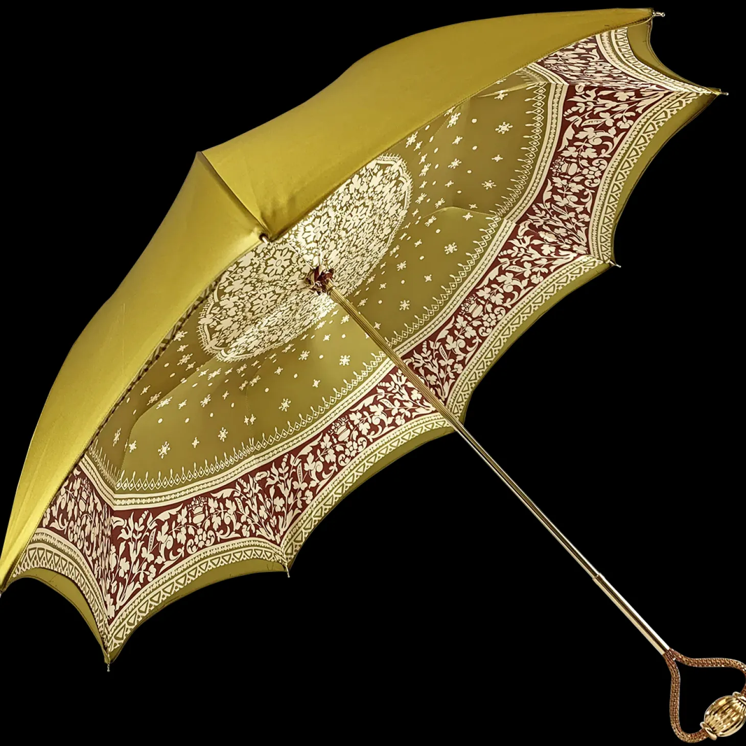 Original Umbrella with Heart handle and red Crystals