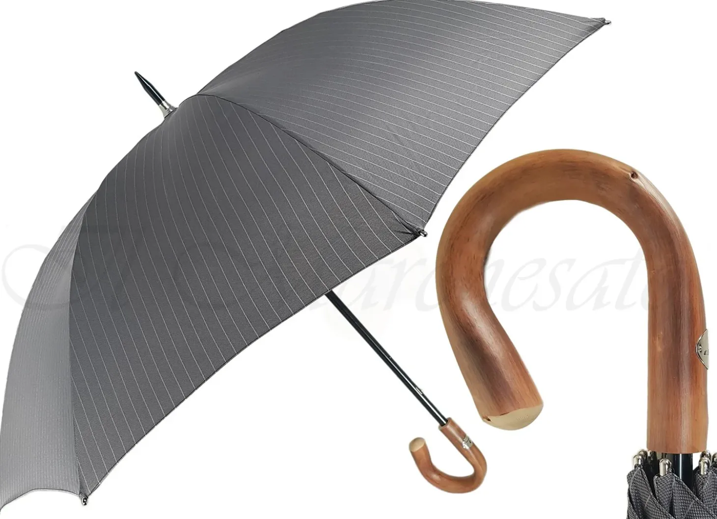 Oversized Men's Umbrella Black Extra Strong Fabric