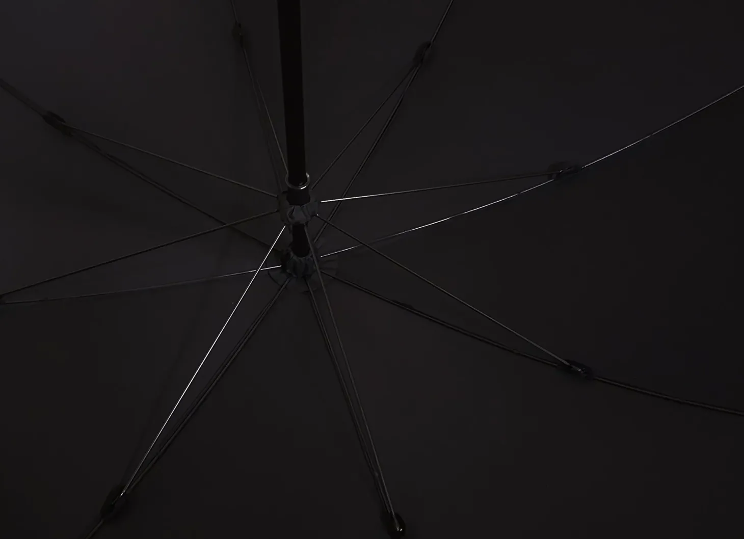 Oversized Men's Umbrella Black Extra Strong Fabric