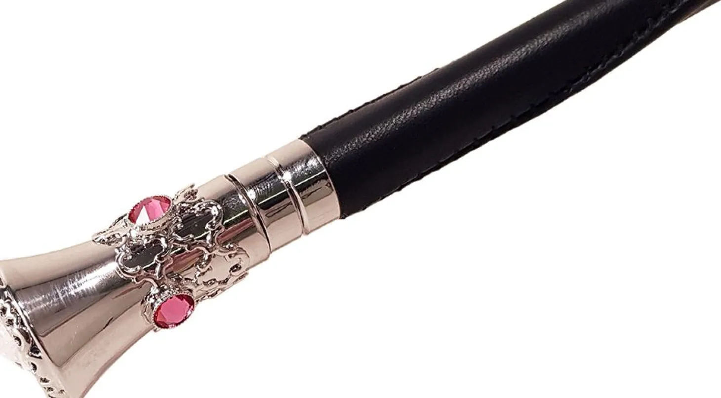 Parasol Multi-Color Floral Umbrella for Women - Black Leather Handle