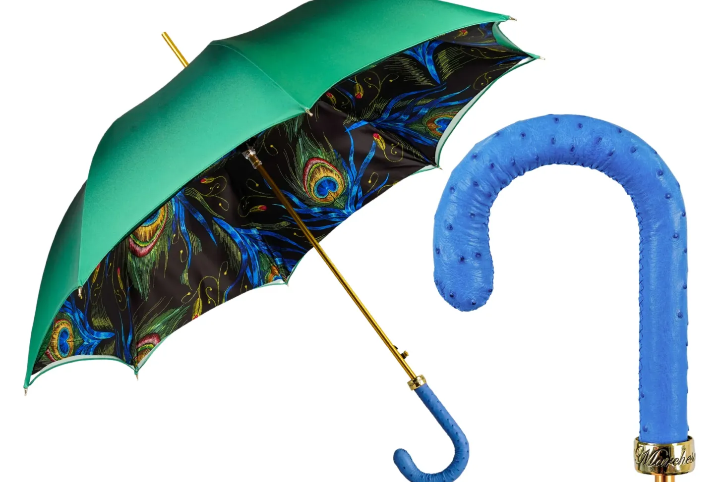 Peacock Elegance – Exotic Feathers, Ostrich Leather Luxury
