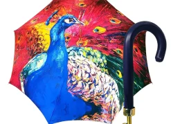 Peacock Painted Umbrella