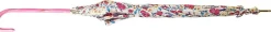 Pink Roses Parasol - Pink Leather Handle