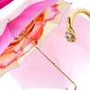 Pink Umbrella With Rose Design
