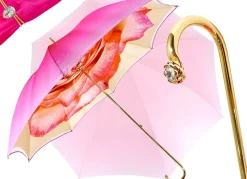 Pink Umbrella With Rose Design