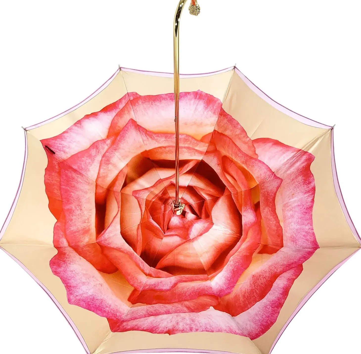 Pink Umbrella With Rose Design