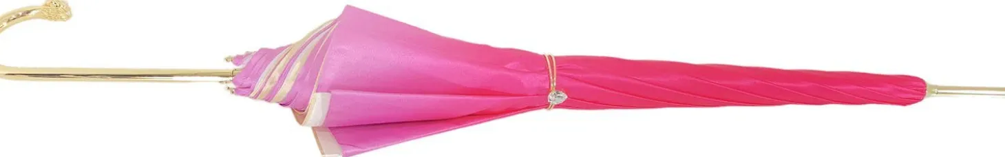 Pink Umbrella With Rose Design