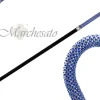 Portentous Walking stick - Brilliant Sapphire Crystals On Silver Plate