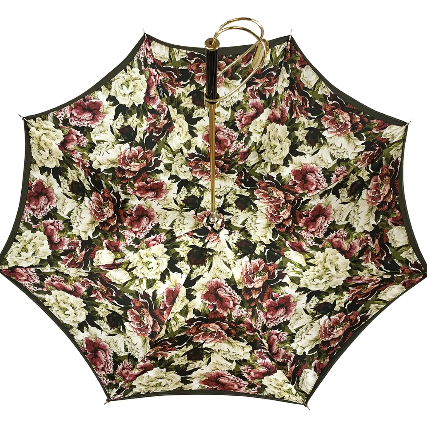Precious Khaki Umbrella with Crystal Medallion
